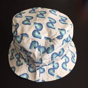 NEW PINK DOLPHIN WHIRLPOOL WHITE BUCKET HAT